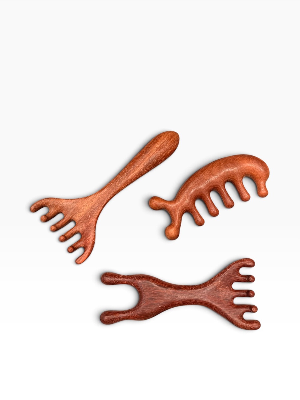 New/ Wooden 3pc Scalp/ head massager ( 3 pieces)